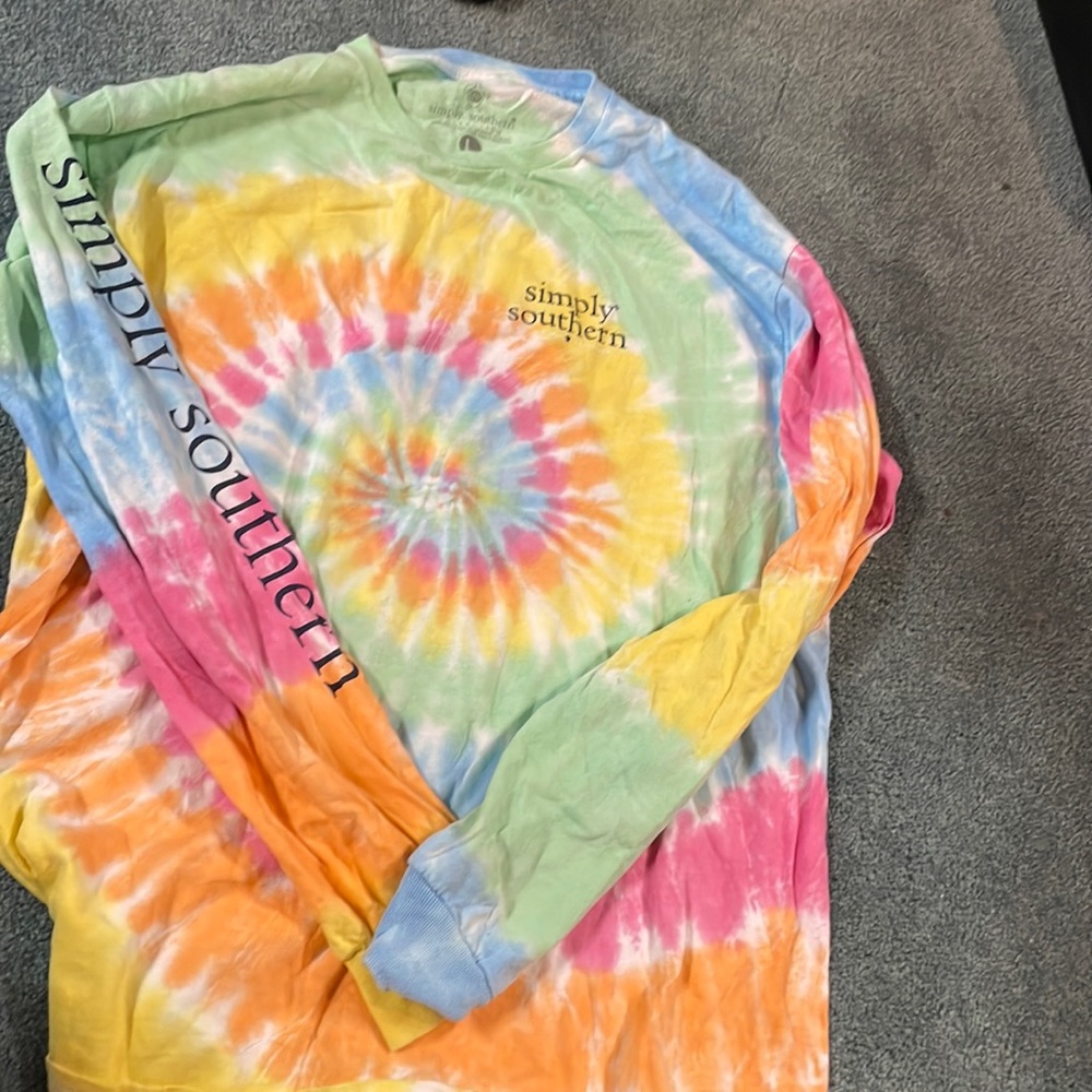 Simply Southern Long sleeve, Tie Dye, Size L